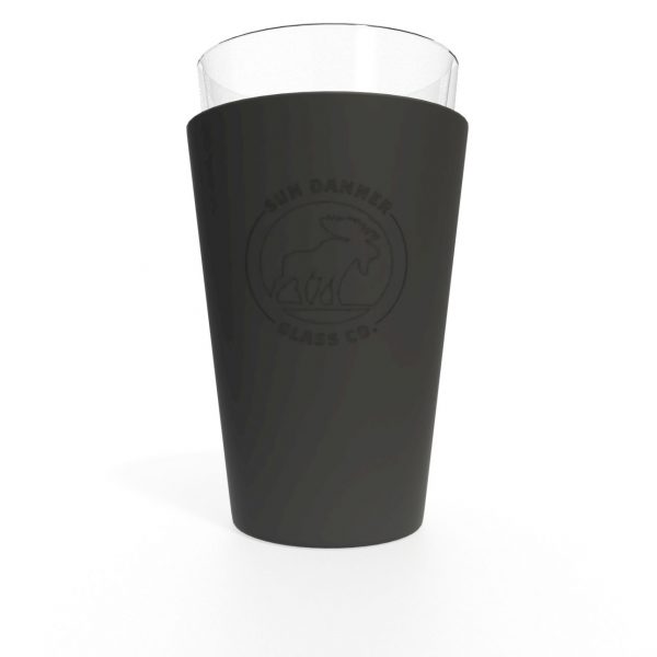 Black Insulated Pint Glass