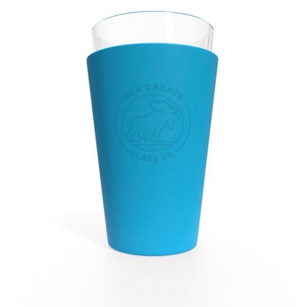 Blue Insulated Pint Glass