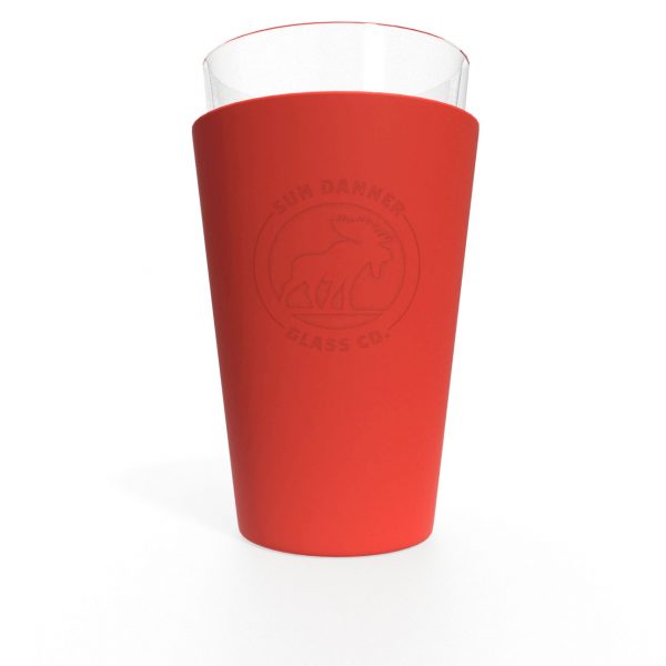 Red Insulated Pint Glass