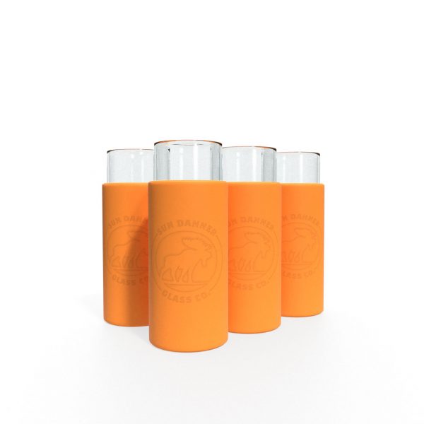 Orange Insulated Shot Glass - 4 pack